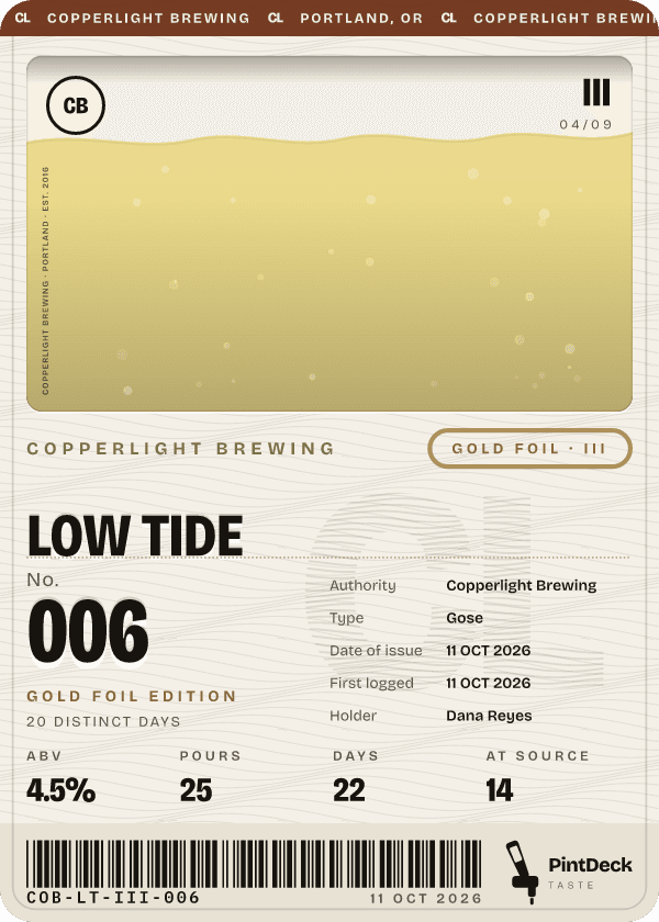 Low Tide, gold foil