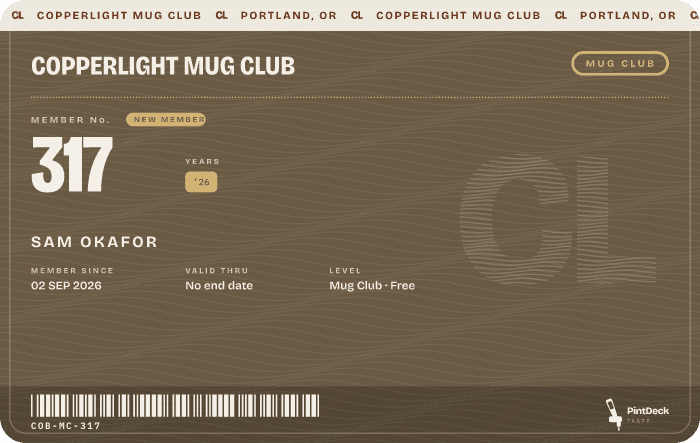 Mug Club membership card